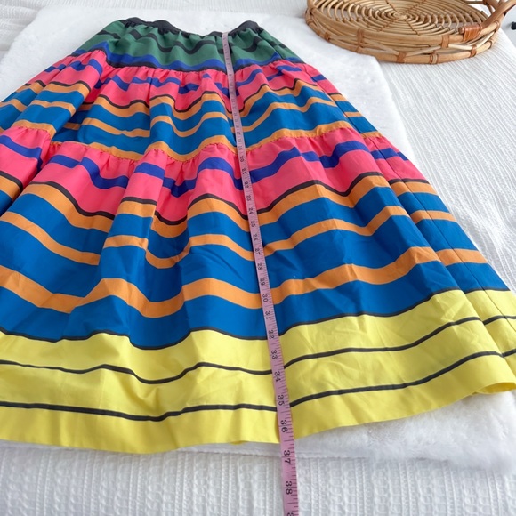 Staud Formentera Stripe Sea Maxi Skirt Colorblock Stripes - Picture 9 of 11